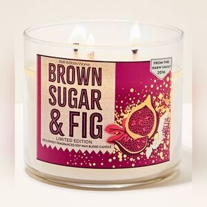 Bath & Body Works 3 Wick Candle Brown Sugar & Fig